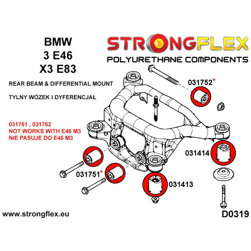 036119A Strongflex rear axle bmw 46