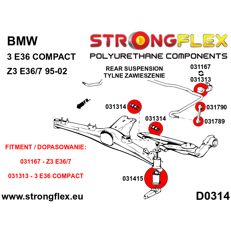 Strongflex 031314A Manguetas Traseras