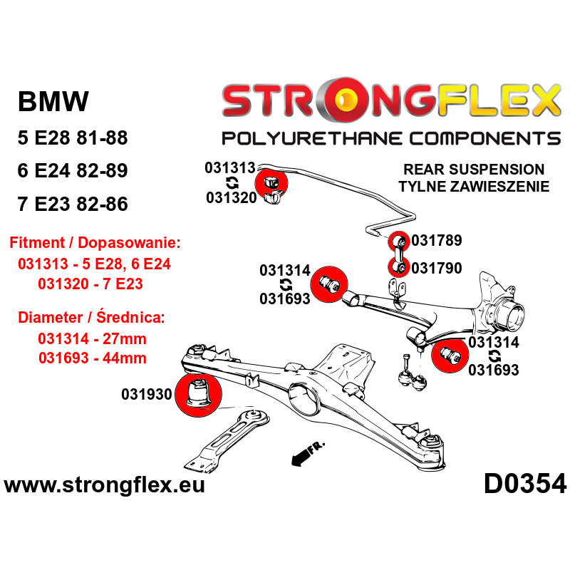 Strongflex 031314A Manguetas Traseras