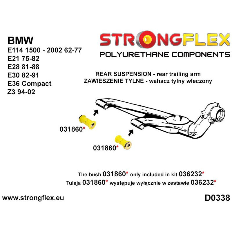 Strongflex 036232A Brazos traseros excéntricos