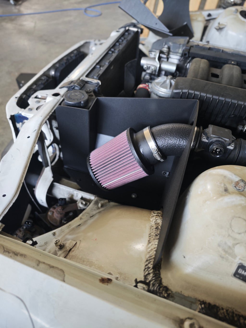 BMW e36 Cold Air Intake Heat Wall