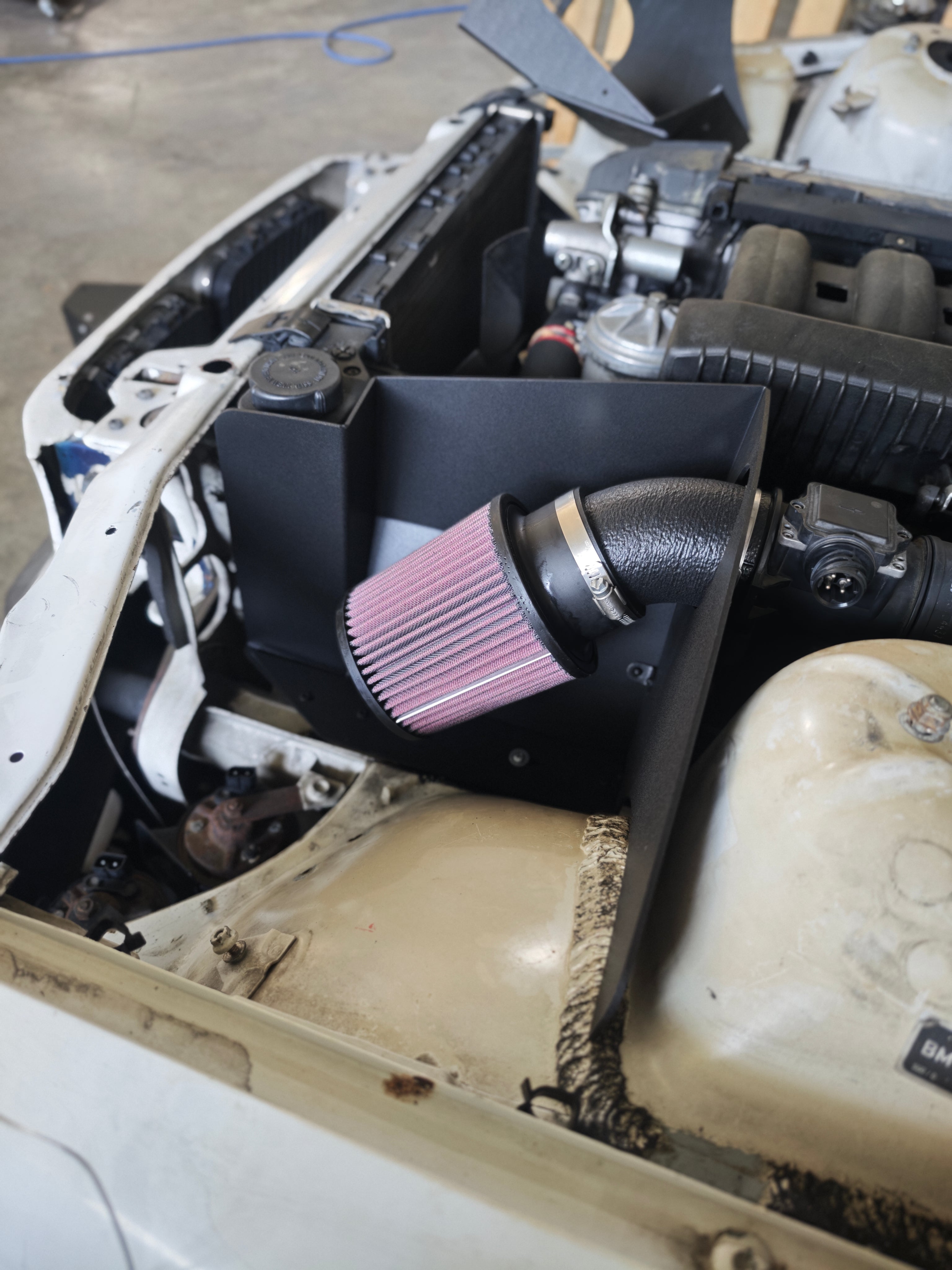 BMW e36 Cold Air Intake Heat Wall