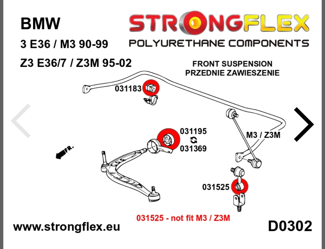 Strongflex complete kit e36 Compact 036108A