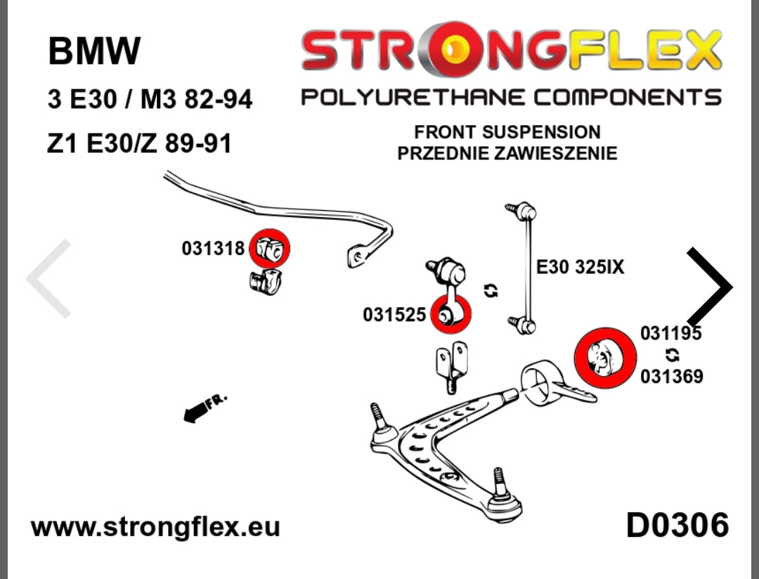 Strongflex kit completo bmw e30 036103A