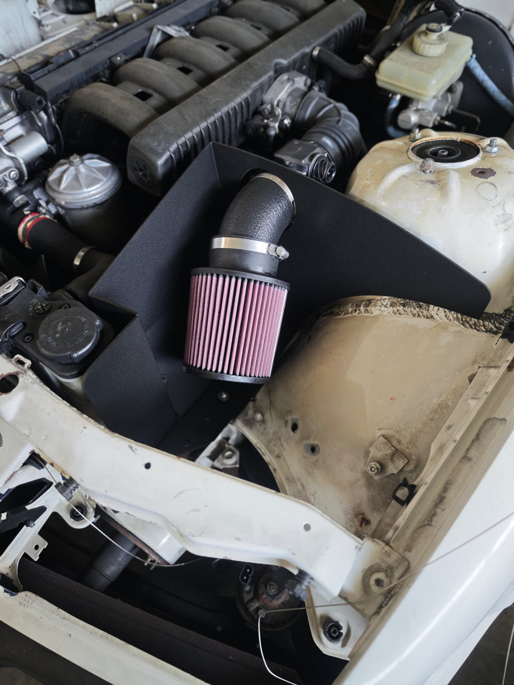 BMW e36 Cold Air Intake Heat Wall