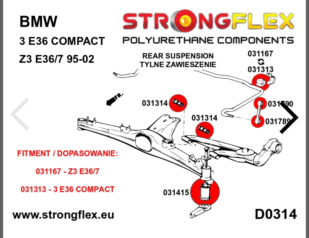 Strongflex complete kit e36 Compact 036108A