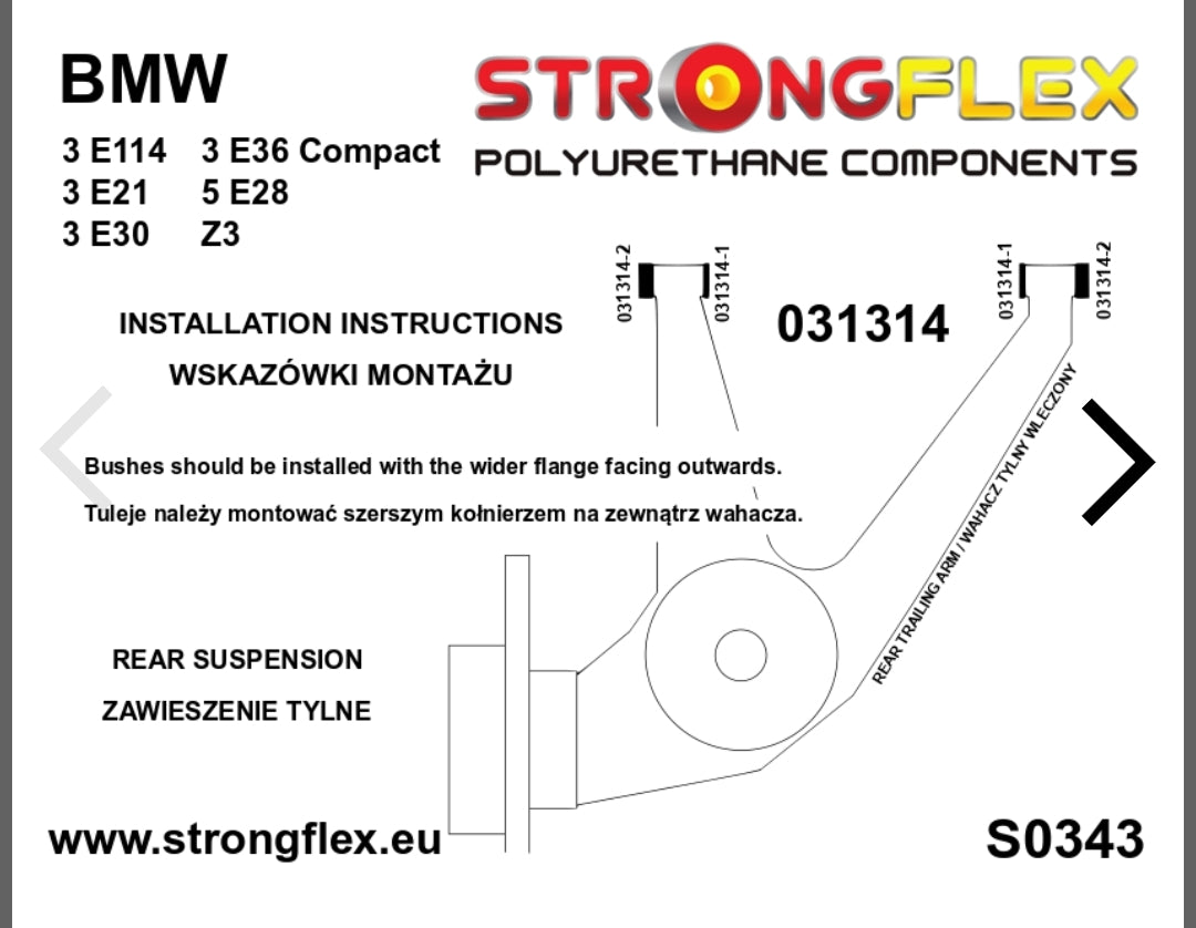 Strongflex kit completo bmw e30 036103A