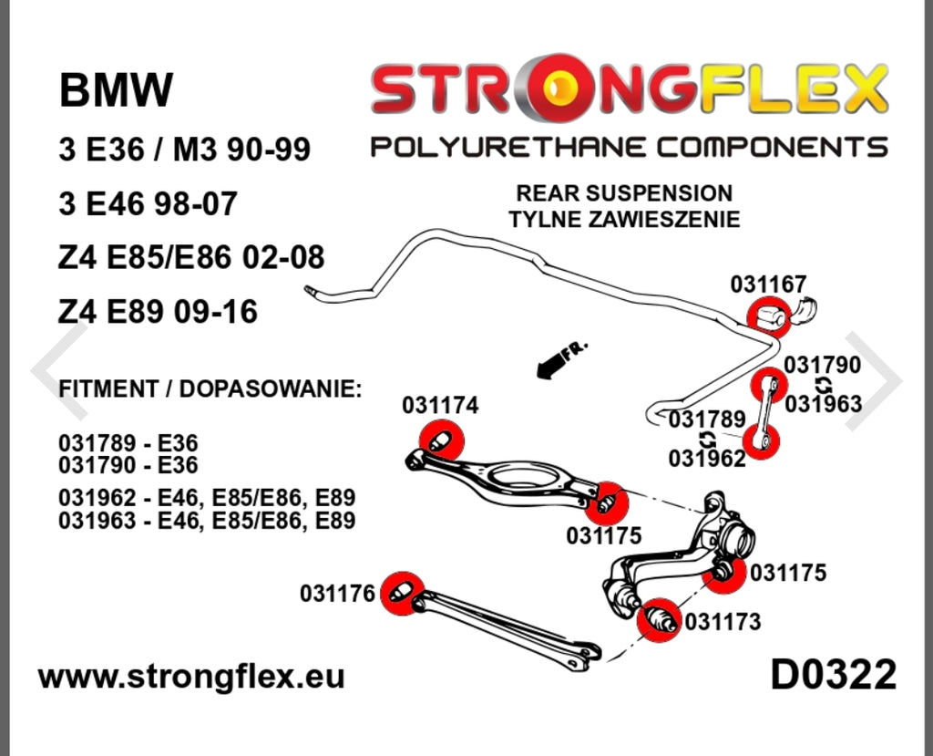 031175A Strongflex manguetas traseras BMW