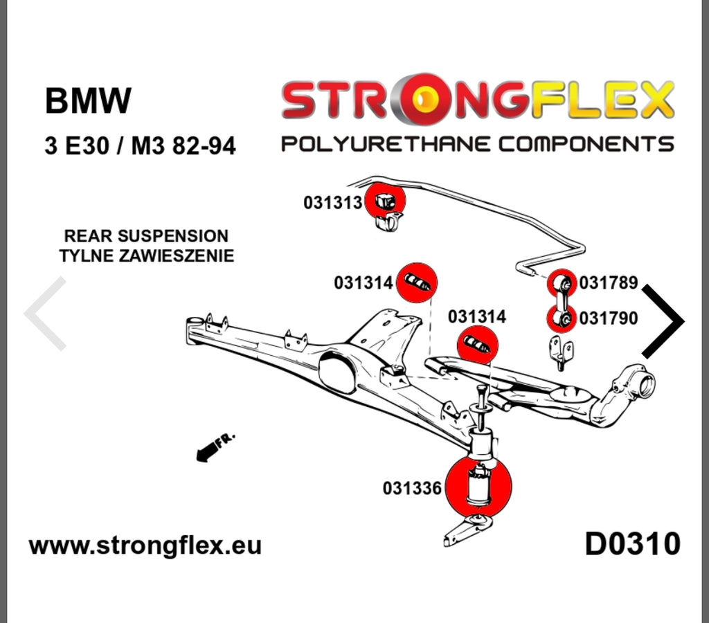 Strongflex 031336A Puente trasero bmw e30