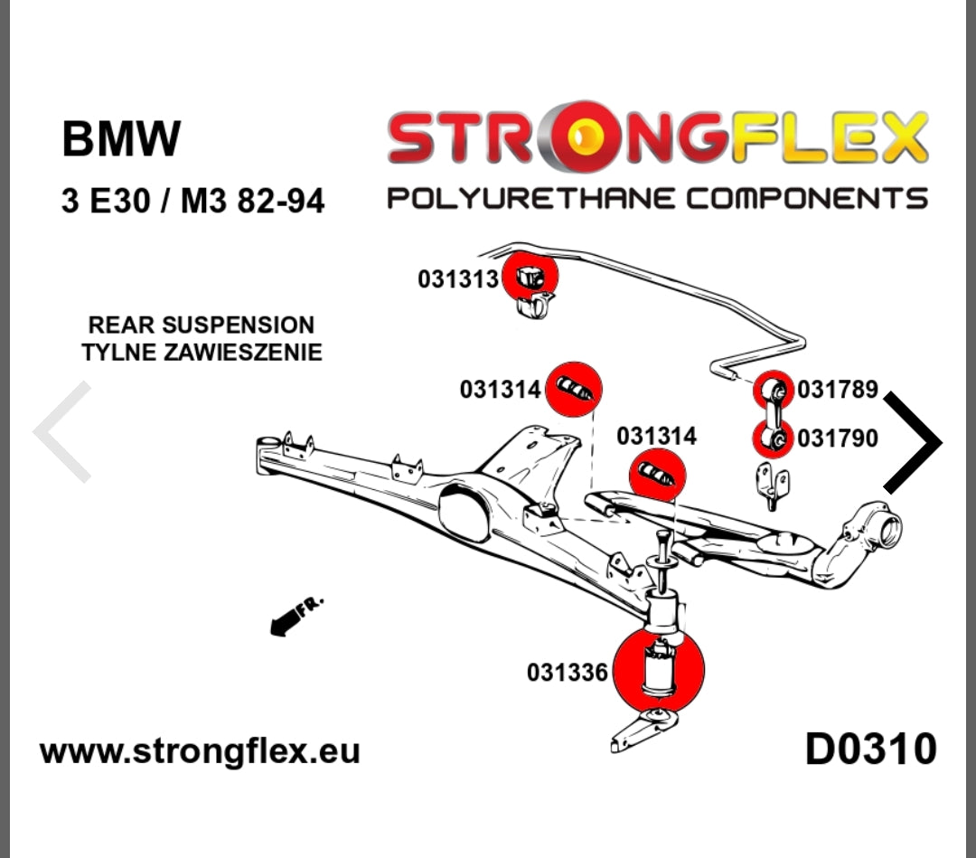 Strongflex 031336A Puente trasero bmw e30
