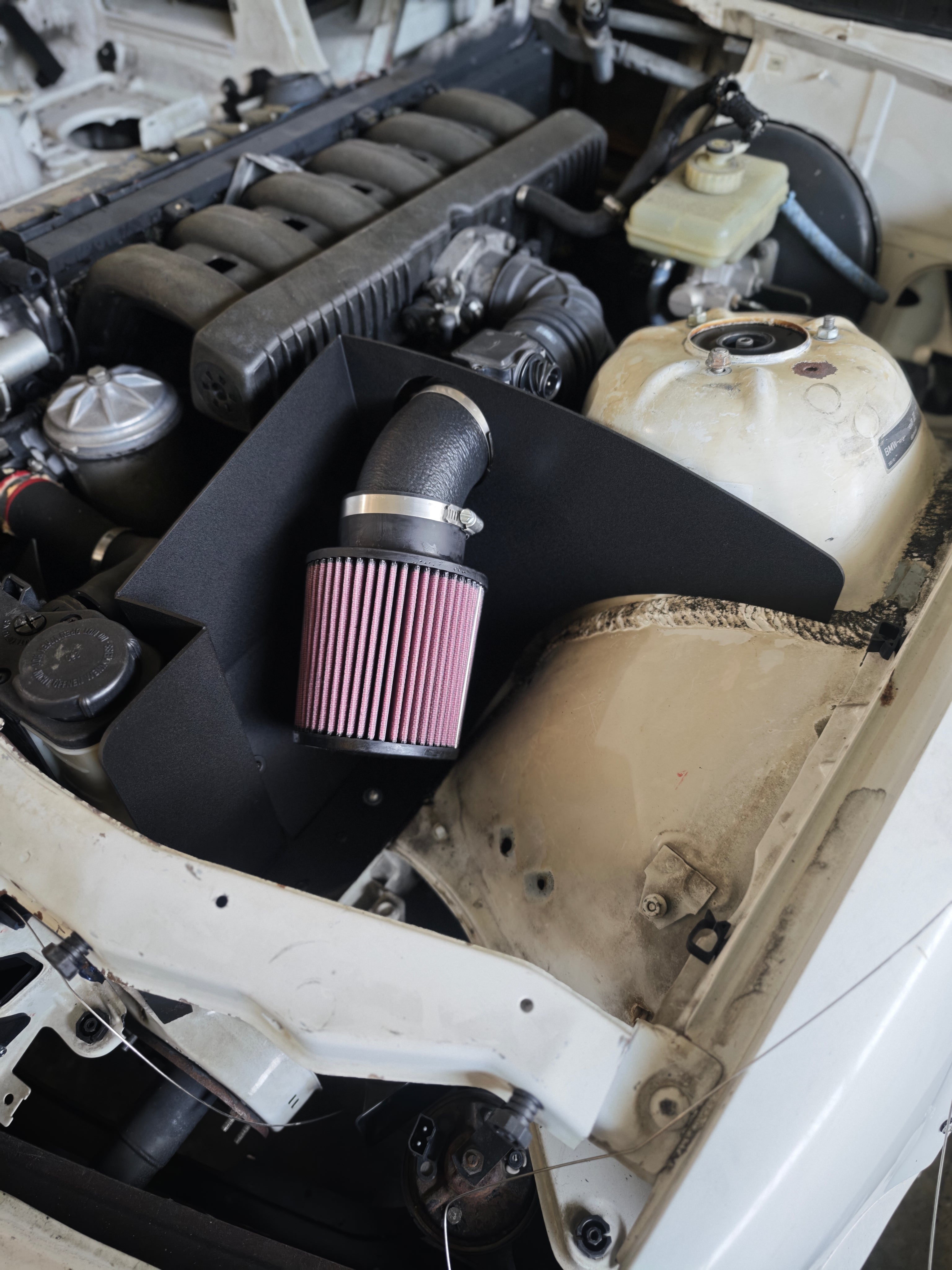 BMW e36 Cold Air Intake Heat Wall