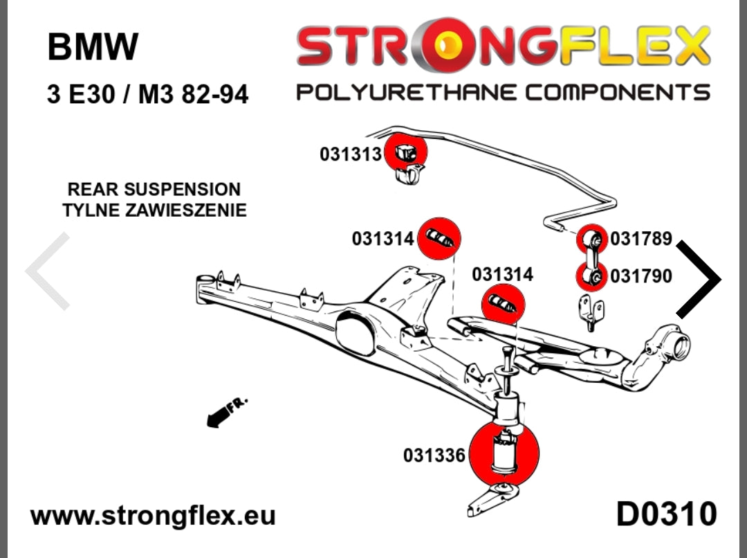 Strongflex kit completo bmw e30 036103A
