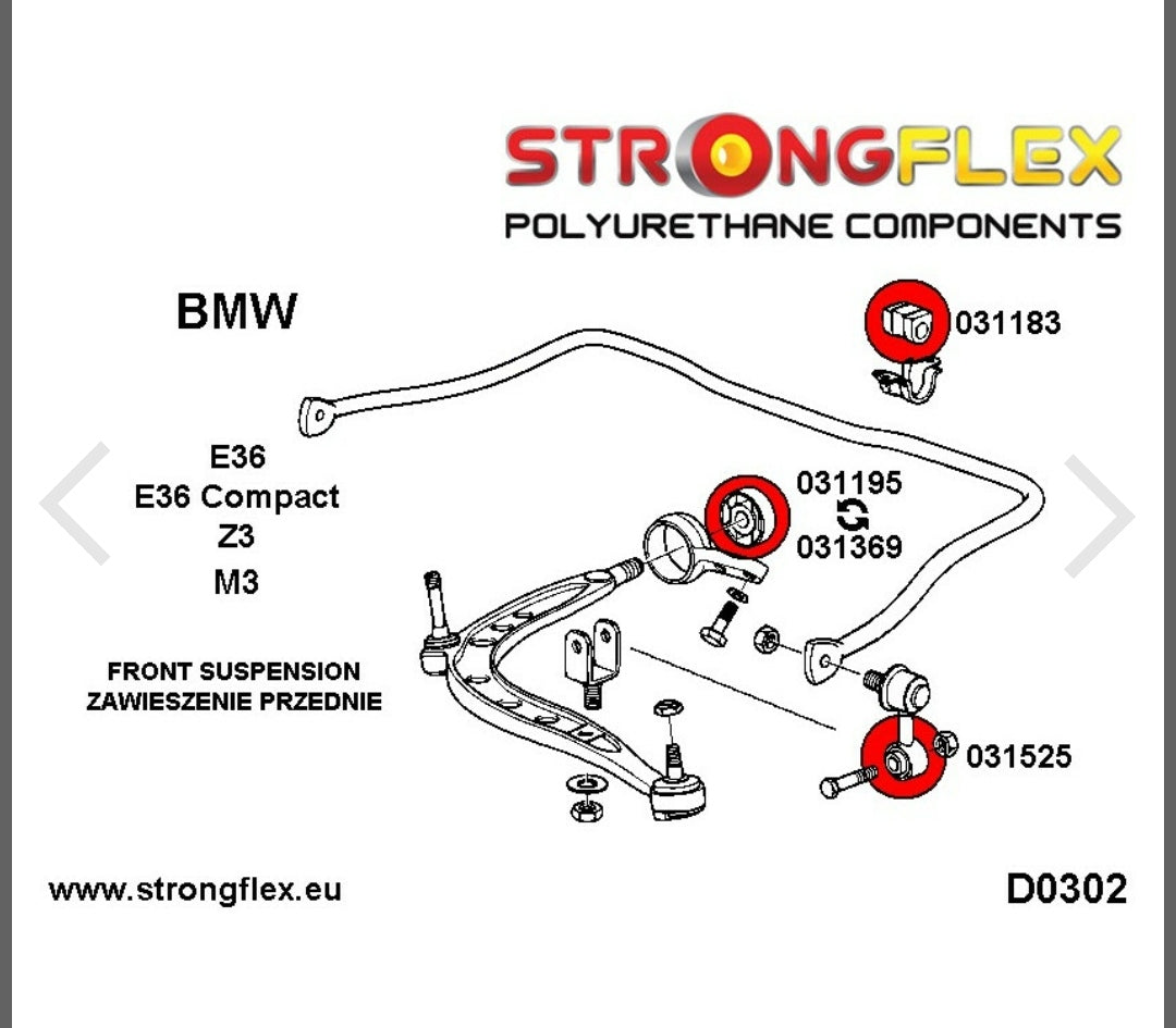 Strongflex kit completo e36 036105B